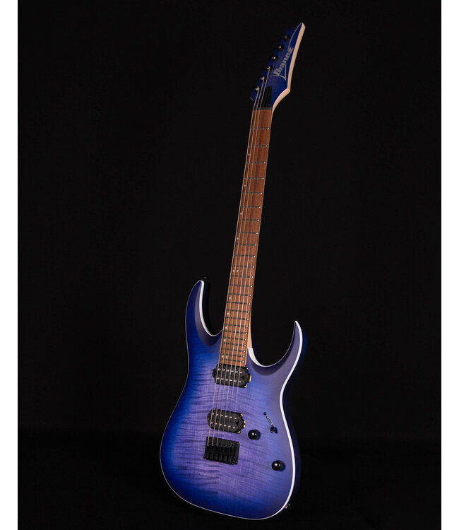 Ibanez RGA42 Flame Maple Top, Mahogany Electric Guitar, Blue Lagoon Burst Flat