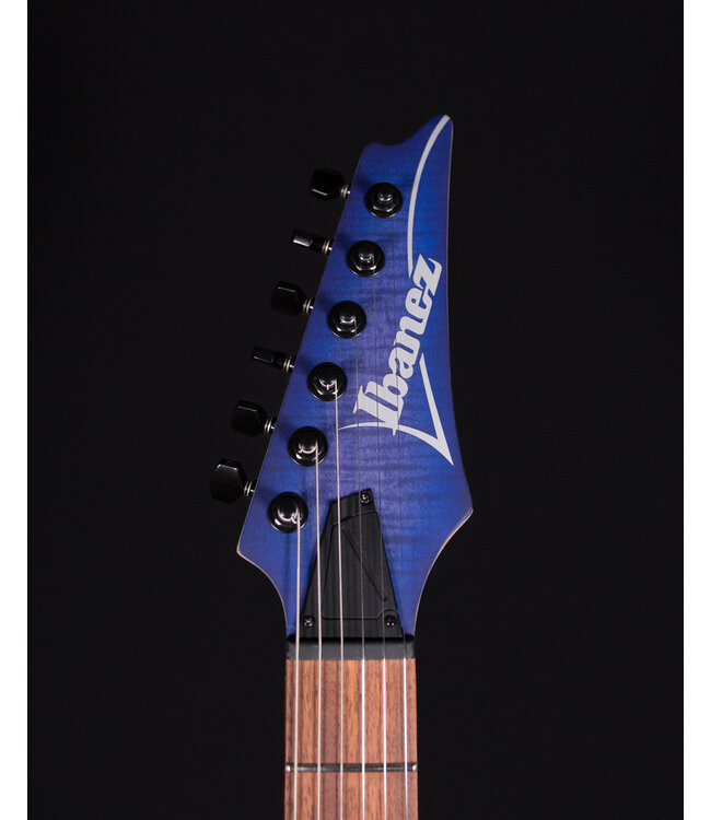 Ibanez RGA42 Flame Maple Top, Mahogany Electric Guitar, Blue Lagoon Burst Flat