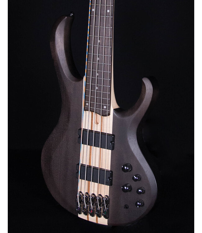 Ibanez BTB605 5-String Electric Bass, Transparent Gray Flat