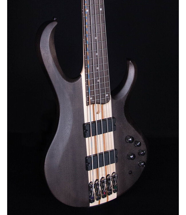 Ibanez BTB605 5-String Electric Bass, Transparent Gray Flat
