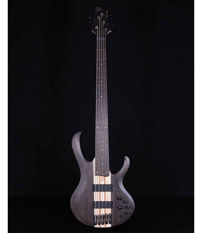 Ibanez BTB605 5-String Electric Bass, Transparent Gray Flat