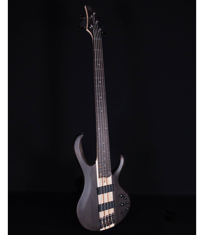 Ibanez BTB605 5-String Electric Bass, Transparent Gray Flat