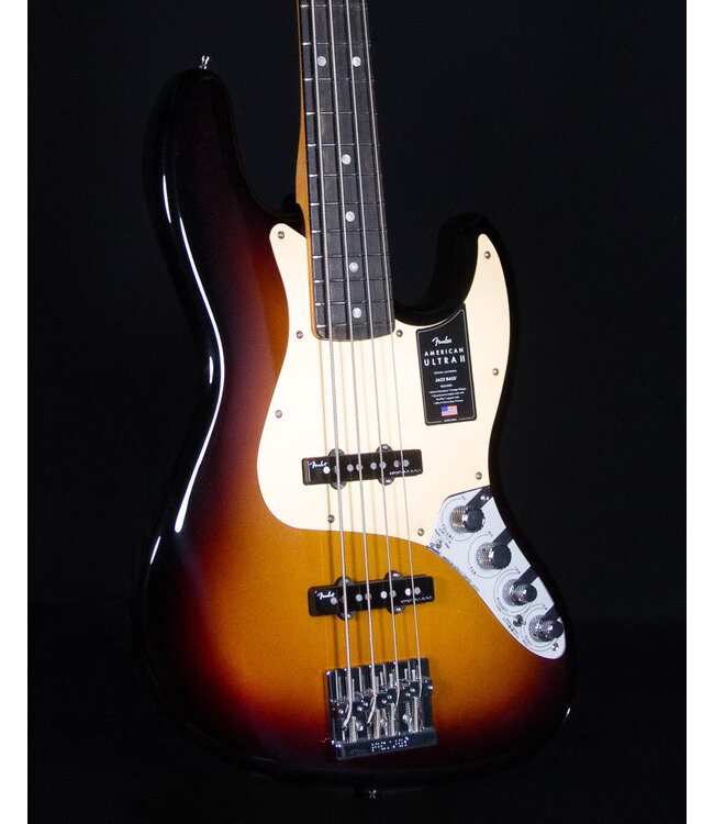 Fender American Ultra II Jazz Bass, Ebony FB, Ultraburst