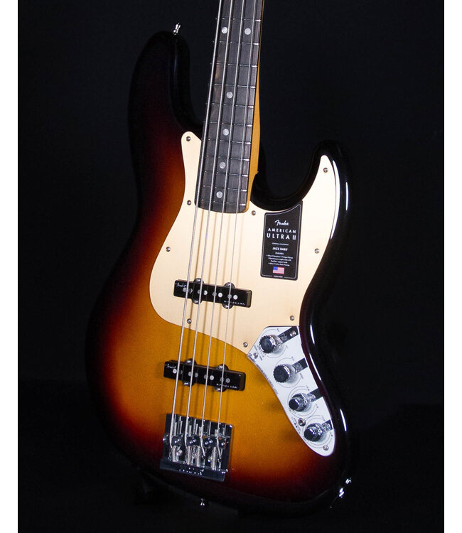 Fender American Ultra II Jazz Bass, Ebony FB, Ultraburst