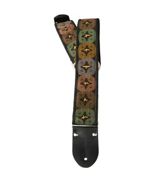 PRS PRS 2” PRS Deluxe Retro Strap, Orange Birds, Custom Jacquard