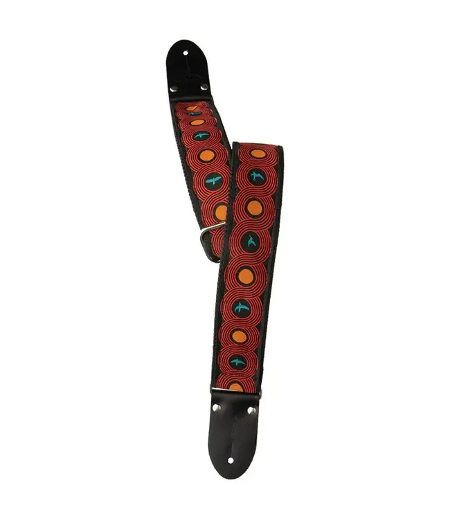 PRS 2” PRS Deluxe Retro Strap, Blue Birds, Custom Jacquard