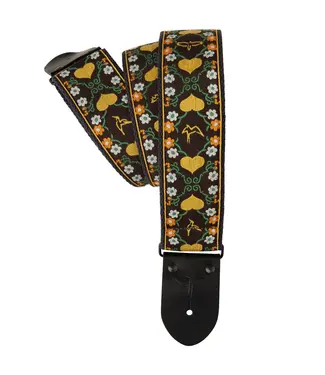 PRS PRS 2.5" Retro Guitar Strap, Floral, Yellow