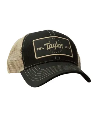 Taylor Taylor Trucker Cap, Black/Khaki, Taylor Patch