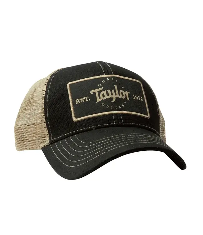 Taylor Trucker Cap, Black/Khaki, Taylor Patch