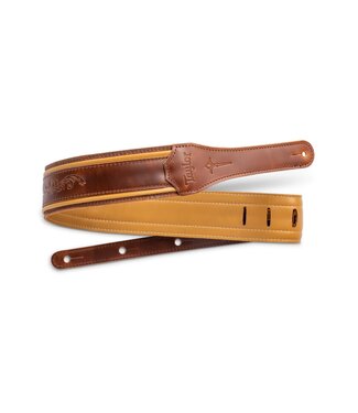 Taylor Taylor 2.5" Nouveau Strap , Medium Brown Leather, Butterscotch