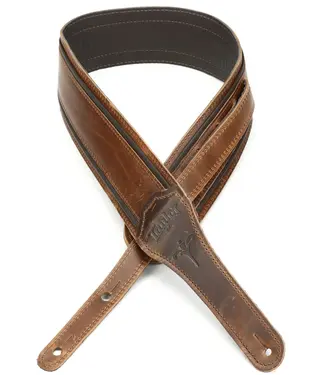 Taylor Taylor 2.5" Fountain Leather Guitar Strap, Weathered Brown