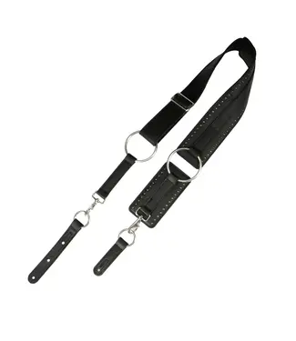 Levy's Levy's 3" Baldric Leather Guitar Strap- Black