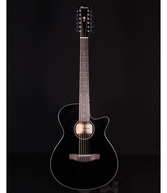 Ibanez AEG5012 12 String Acoustic Guitar, Black