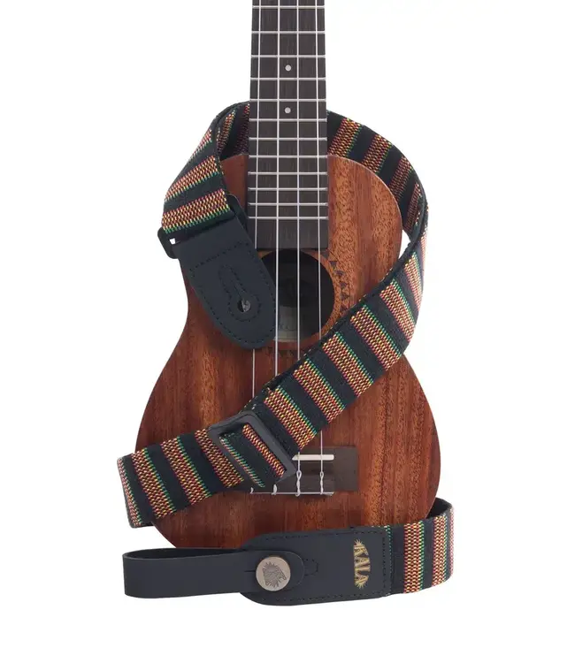 Kala Stripe Ukulele Strap, Rasta Strap