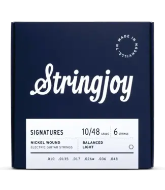 Stringjoy Stringjoy Signatures Nickel Wound Electric Guitar Strings, Balanced Light Gauge (10-48)