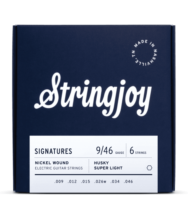 Stringjoy Signatures Nickel Wound Electric Guitar Strings, Husky Super Light  (9-46)