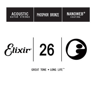 Elixir Elixir Single .026 Acoustic Phosphor Bronze  String with NANOWEB Coating