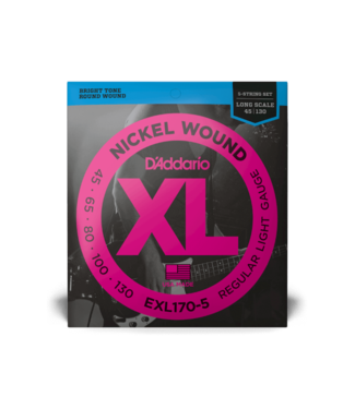 D'Addario D'Addario Nickel Bass 5-String Light, 45-130, Long Scale
