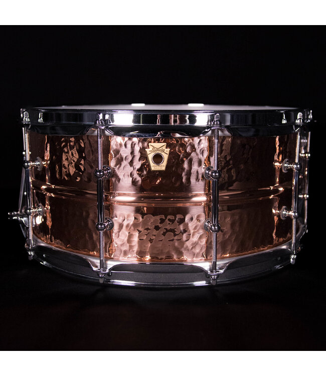 Ludwig 14" x 6.5" Hammered Smooth Copper-Phonic Snare Drum, Tube Lugs