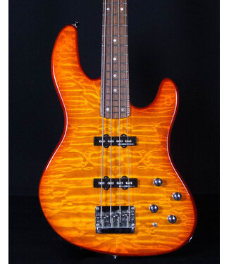 Fender Fender Deluxe Jazz Bass, Orange Quilted Maple, 2005 - USED