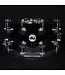 DW 8" x 14" Black Nickel Over Brass, Chrome Hardware