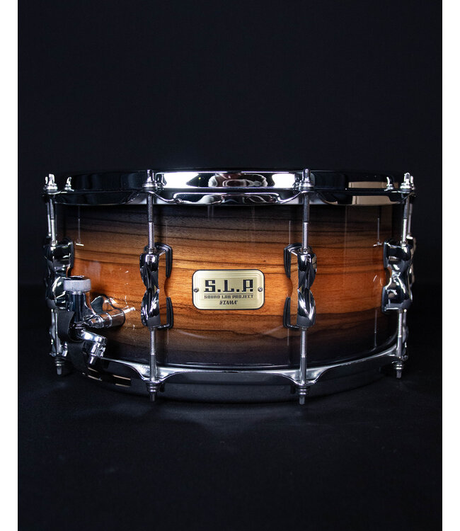 Tama Tama LTD 14" x 6.5"  S.L.P. Bubinga / Maple Snare Drum, Midnight Zebrawood Burst