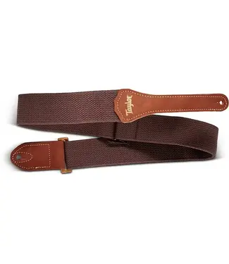 Taylor Taylor 2" GS Mini Cotton Strap, Brown with Amber Buckle