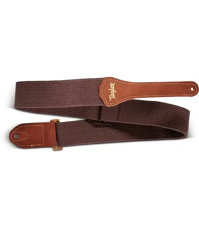 Taylor 2" GS Mini Cotton Strap, Brown with Amber Buckle
