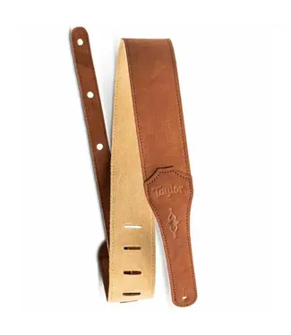 Taylor Taylor 2.5" Gemstone Strap, Sanded Suede, Medium  Brown