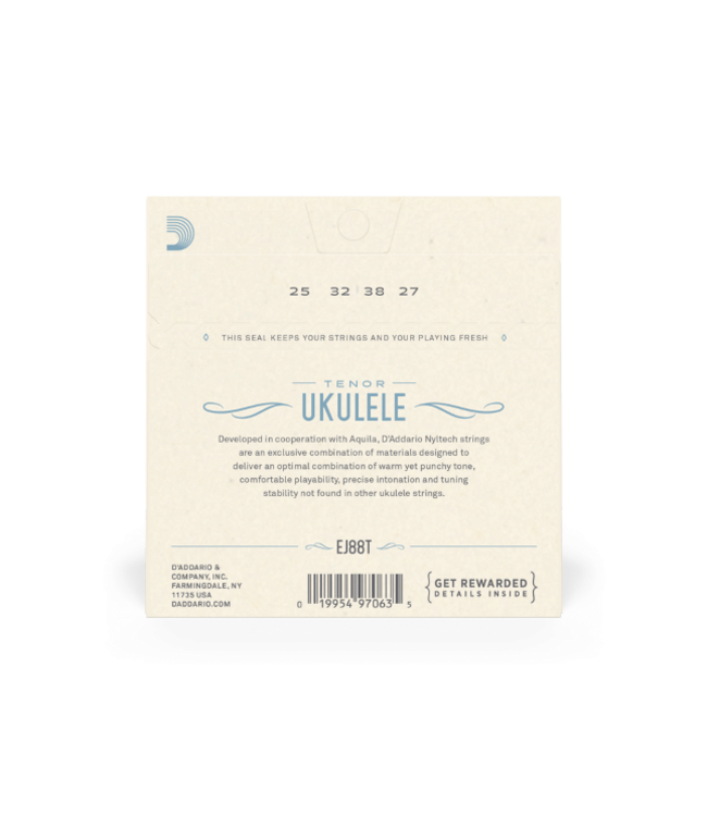 D'Addario EJ88T Nyltech Ukulele Strings, Tenor