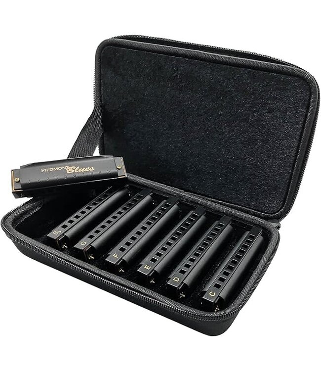 Hohner Piedmont Blues Band Harmonicas, 7 Pack