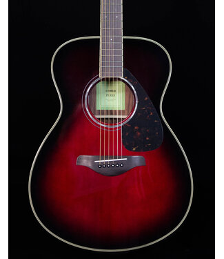 Yamaha Yamaha FS830 Small Body Acoustic, Solid Top, Mahogany FB, Dusk Sun Red