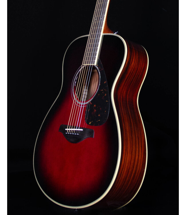 Yamaha FS830 Small Body Acoustic, Solid Top, Mahogany FB, Dusk Sun Red