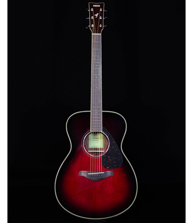 Yamaha FS830 Small Body Acoustic, Solid Top, Mahogany FB, Dusk Sun Red