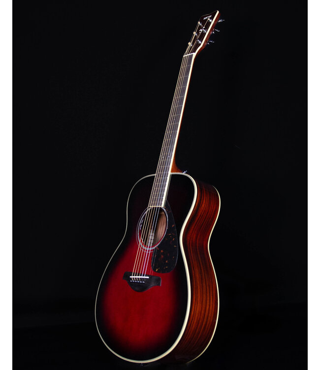 Yamaha FS830 Small Body Acoustic, Solid Top, Mahogany FB, Dusk Sun Red