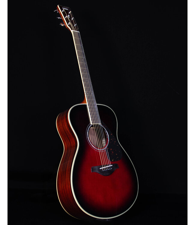 Yamaha FS830 Small Body Acoustic, Solid Top, Mahogany FB, Dusk Sun Red