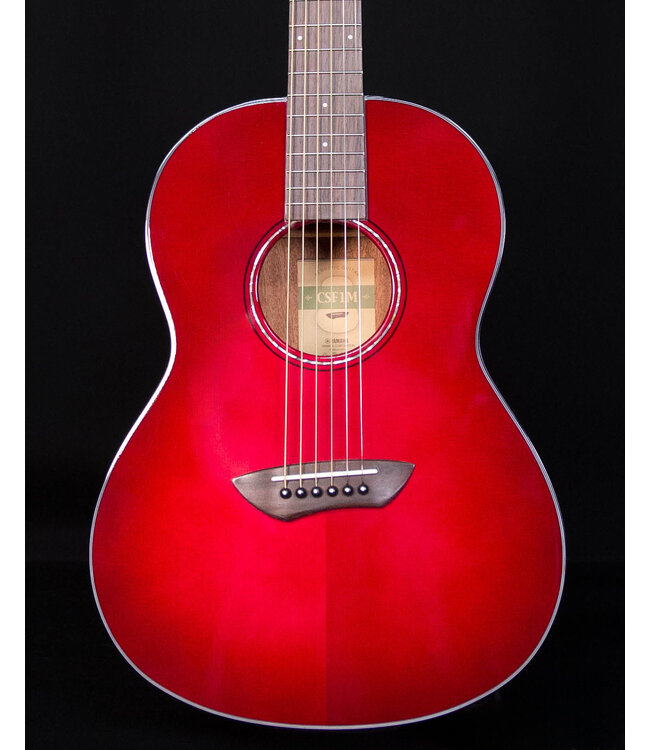 Yamaha CSF1M Parlor Size Acoustic Electric, Crimson Red Burst
