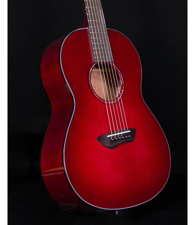 Yamaha CSF1M Parlor Size Acoustic Electric, Crimson Red Burst