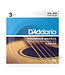 D'Addario EJ16-3D Phosphor Bronze Acoustic Guitar Strings, 12-53 Light 3-Pack