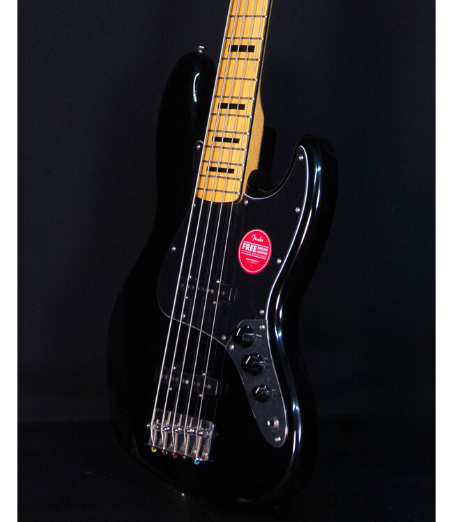 Squier Classic Vibe '70s Jazz Bass V, Maple FB, Black