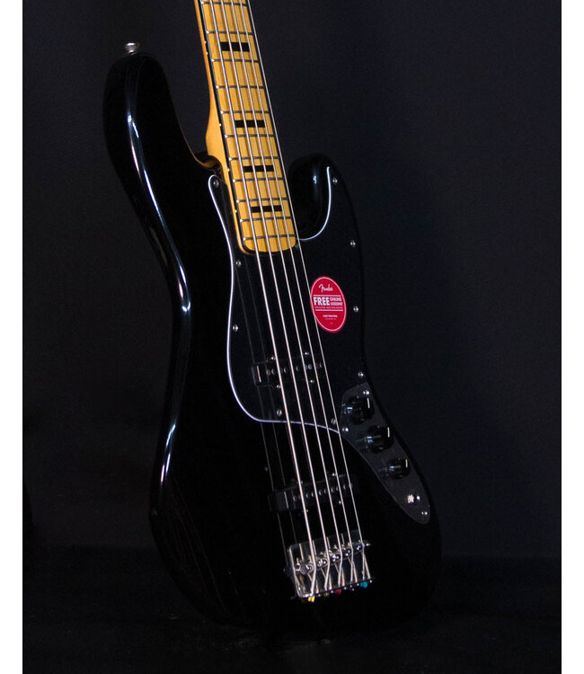 Squier Classic Vibe '70s Jazz Bass V, Maple FB, Black