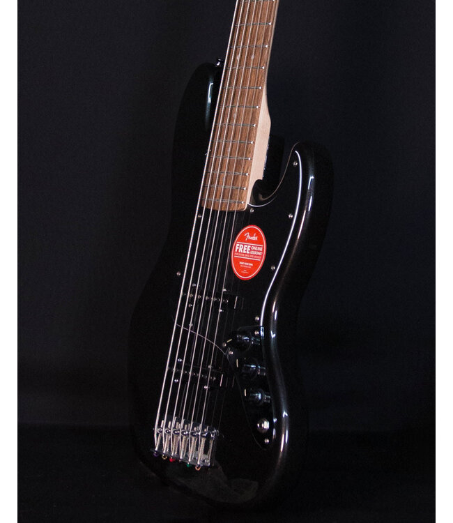 Squier Affinity Jazz Bass VI, Laurel FB, Black Metallic