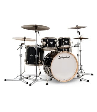 Slingerland Studio King Outfit, 5-Piece, 10/12/16F/22K/6.5x14S, Del Norte Black Lacquer