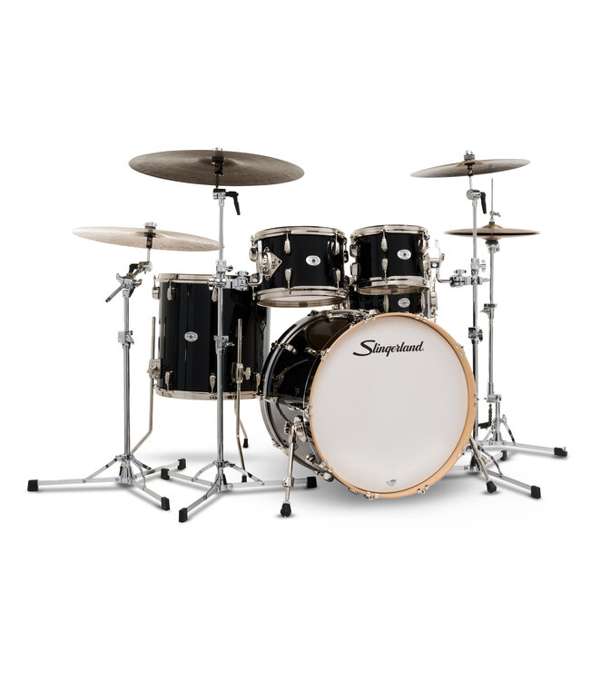 Studio King Outfit, 5-Piece, 10/12/16F/22K/6.5x14S, Del Norte Black Lacquer