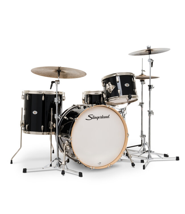 Studio King Outfit, 4-Piece, 13/16F/22K/6.5x14S, Del Norte Black Lacquer