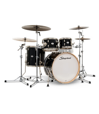Slingerland Studio King Outfit, 4-Piece, 10/12/16F/22K, Del Norte Black Lacquer