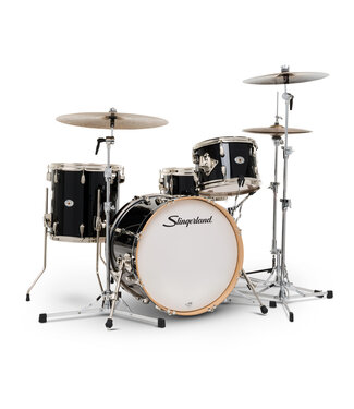 Slingerland Studio King Outfit, 4-Piece, 12/14F/20K/5.5x14S, Del Norte Black Lacquer