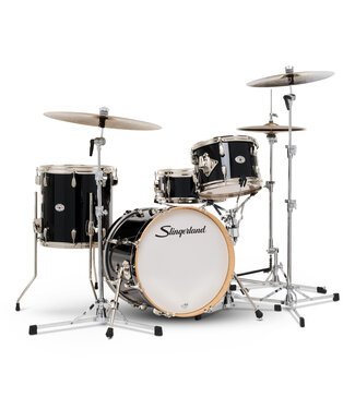 Slingerland Studio King Outfit, 4-Piece, 12/14F/18K/5.5x14S, Del Norte Black Lacquer