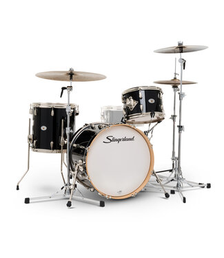 Slingerland Studio King Outfit, 3-Piece, 12/14F/20K, Del Norte Black Lacquer