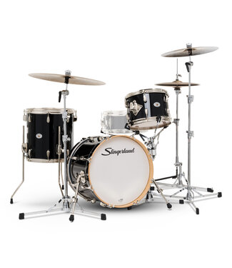Slingerland Studio King Outfit, 3-Piece, 12/14F/18K, Del Norte Black Lacquer